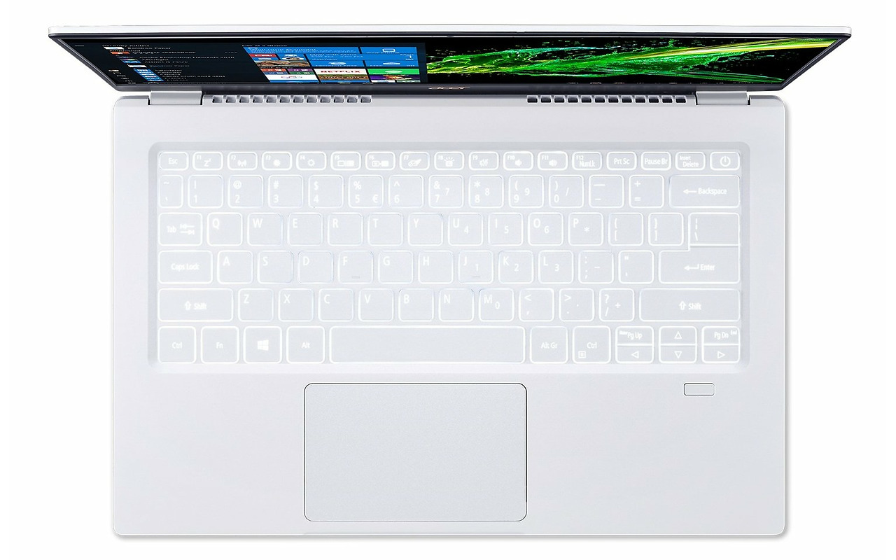 ACER Swift 5 / 14.0" IPS FullHD Multi-Touch / i7-1065G7 / 16Gb DDR4 / 512Gb SSD / Intel Iris Plus Graphics / Linux / SF514-54T / White