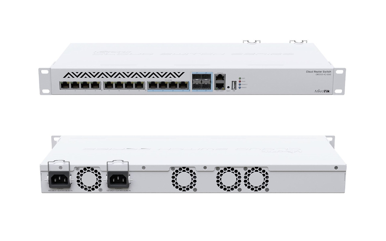 Mikrotik Cloud Router Switch CRS312-4C+8XG-RM / White