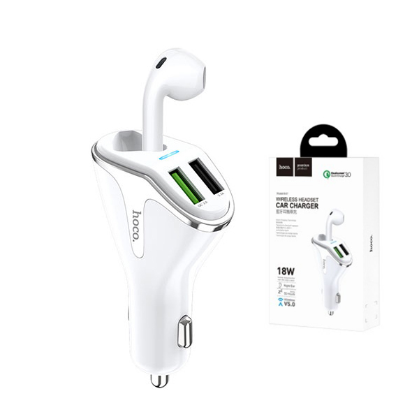 Hoco E47 Car Charger With Wireless Headset /