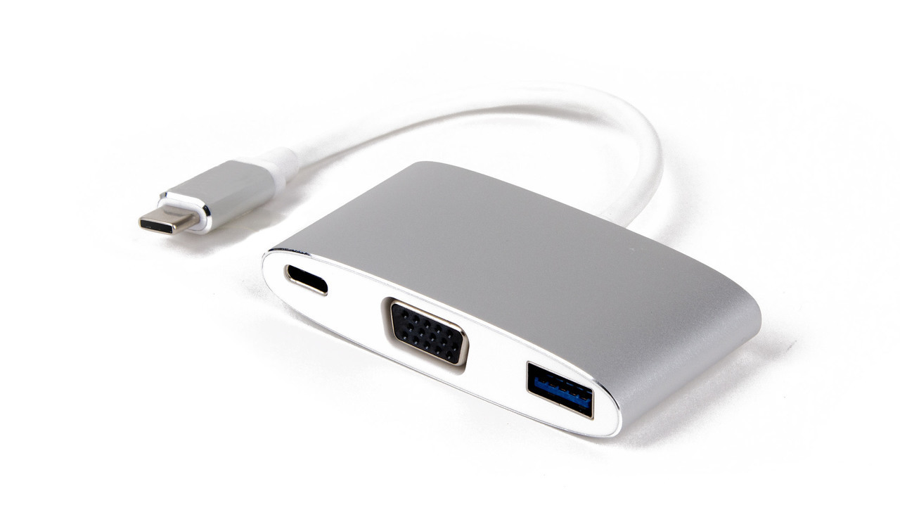 LMP USB-C to VGA + USB 3.0 + USB-C charging Multiport Adapter 15093 / Silver