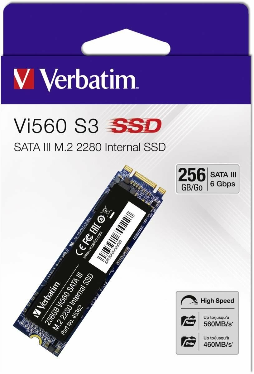 Verbatim Vi560 S3 M.2 SATA SSD 256GB / VI560S3-256-49362