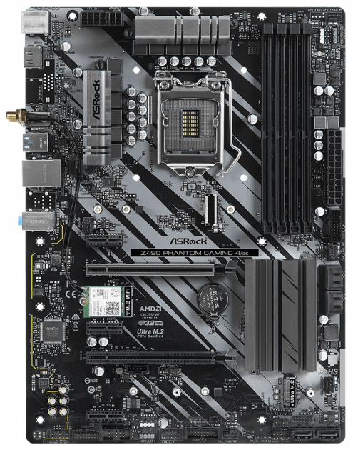 ASRock Z490 PHANTOM GAMING 4/AC ATX S1200 Dual Channel DDR4 4400+