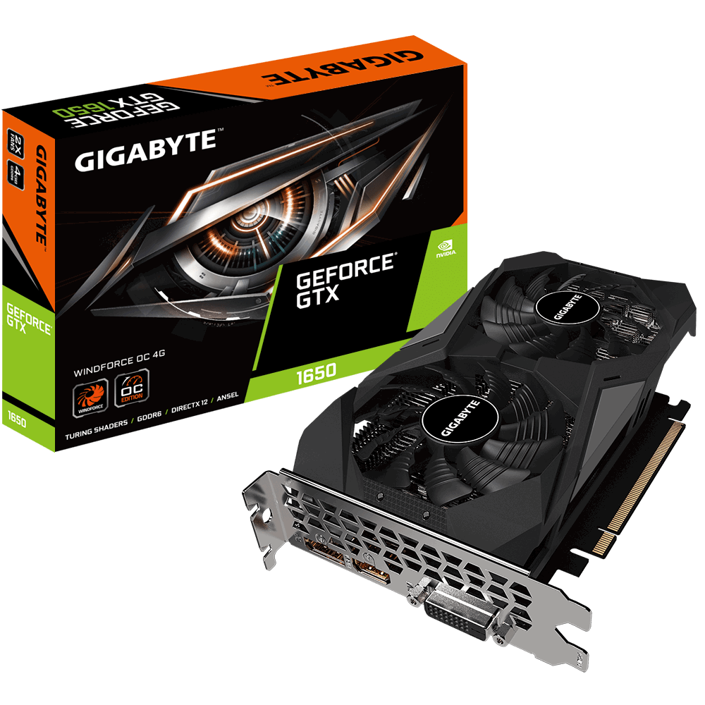 GIGABYTE GeForce GTX1650 D6 4GB GDDR6 WindForce OC 4GB GDDR6 128 bit