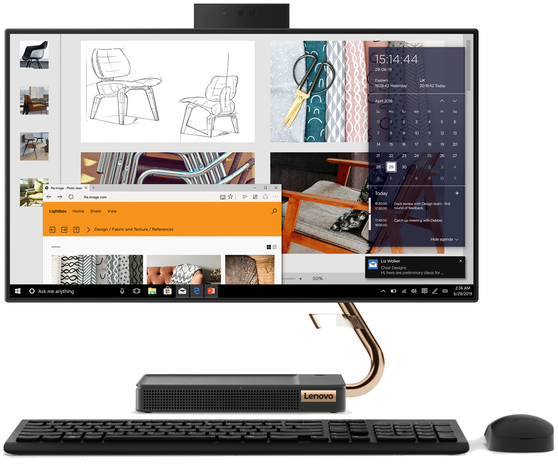 Lenovo IdeaCentre A540-24ICB / 23.8" FullHD IPS / Intel Core i5-9400T / 8GB DDR4 / 256GB SSD / Windows 10 PRO / Black