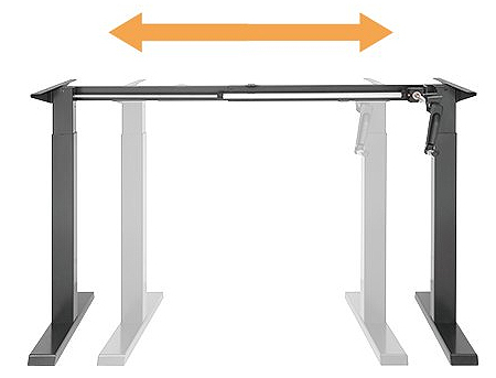 Lumi N05-22D Compact Manual Sit-Stand Desk Frame with Square Column