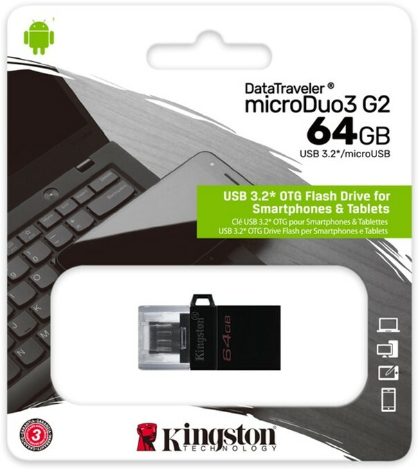 Kingston DataTraveler microDuo 3.0 G2 DTDUO3G2/64GB 64GB USB3.1 / Black