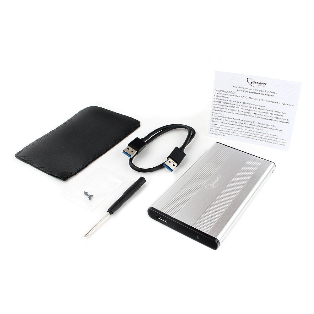 Gembird EE2-U3S-5-S 2.5" SATA HDD External Case /