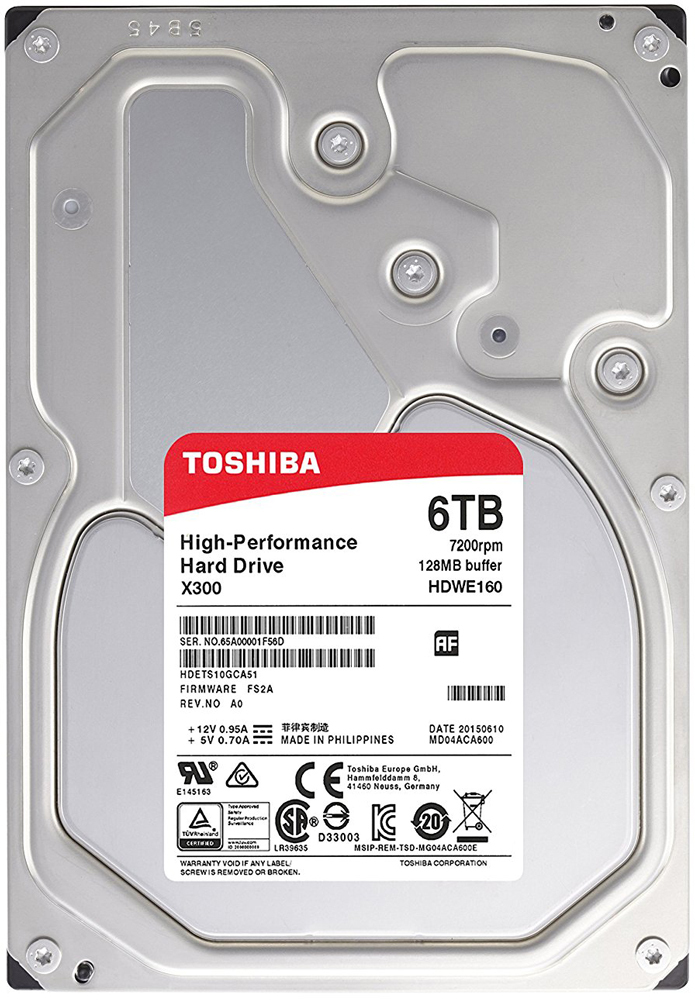 Toshiba X300 HDWE160UZSVA 3.5" HDD 6.0TB
