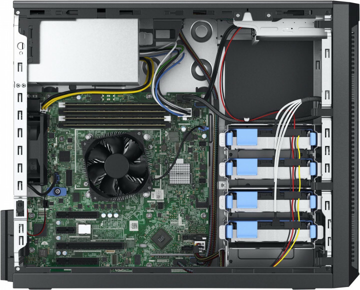 Server DELL PowerEdge T140 Tower / Intel Xeon E-2134 / 16GB DDR4 UDIMM / 4.0TB SATA HDD / Single cabled 365W PSU / 273405890 / Black