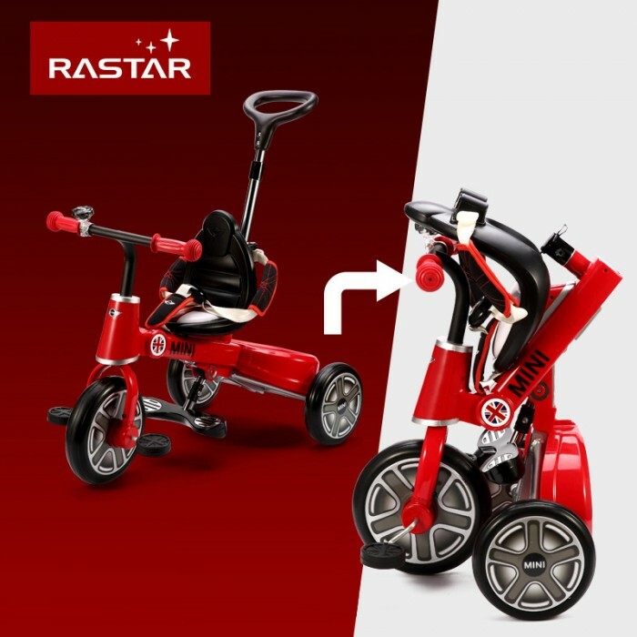 Rastar Mini Cooper Fold Tricycle Bike 10" /