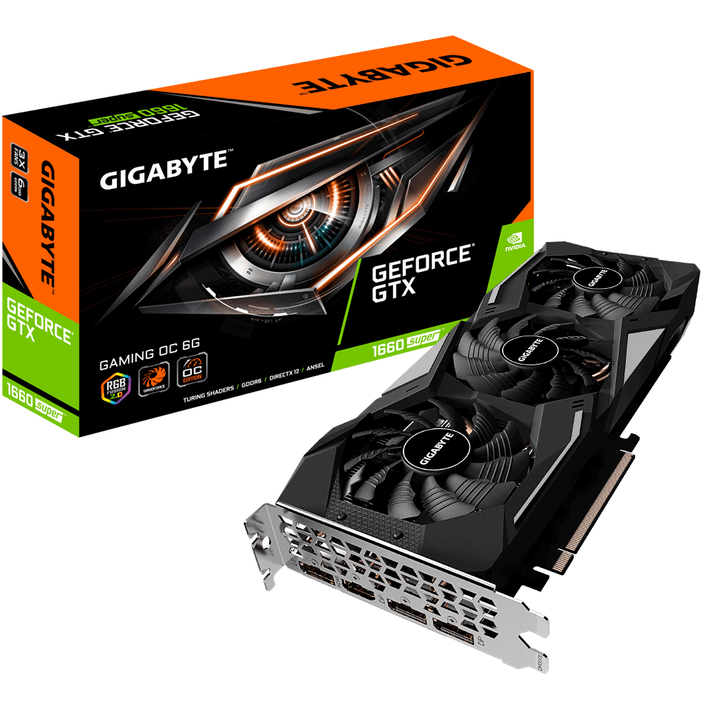 GIGABYTE GeForce GTX1660 SUPER 6GB GDDR6 Gaming 192bit / GV-N166SGAMING-6GD /