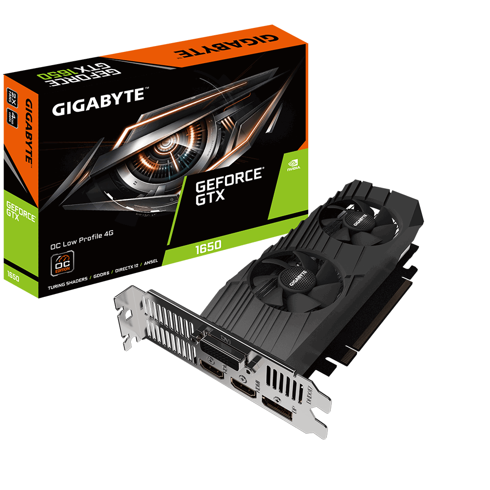 GIGABYTE GeForce GTX1650 D6 4GB GDDR6 OC Low Profile 128bit
