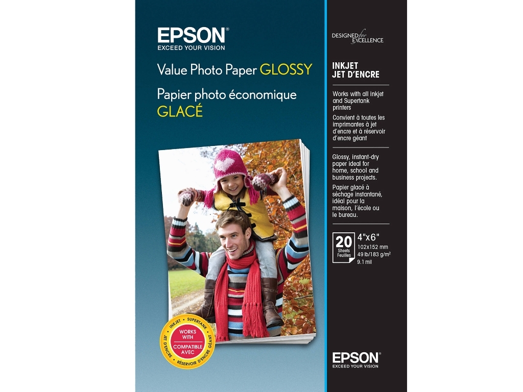 Epson Value Glossy Photo Paper / 4R 183g x50