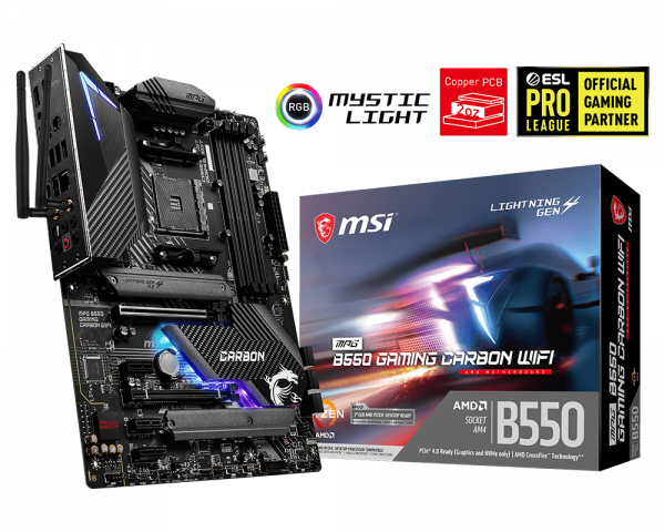 MSI MPG B550 GAMING CARBON WI-FI ATX Socket AM4 AMD B550