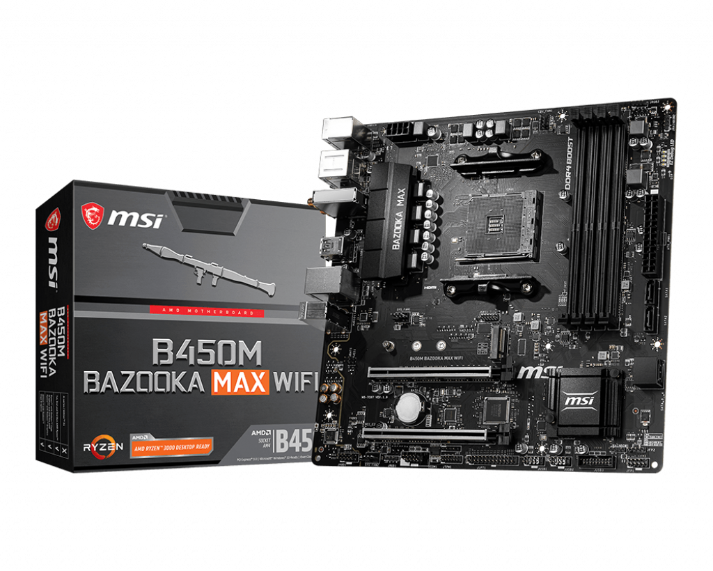 MSI B450M BAZOOKA MAX WIFI mATX Socket AM4 AMD B450
