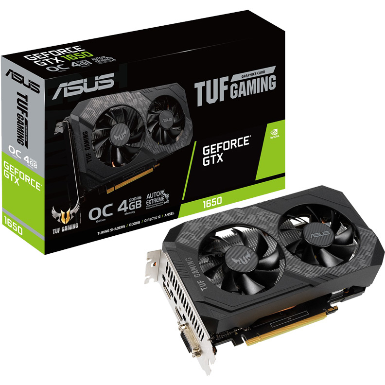 ASUS GeForce GTX1650 D6 4GB GDDR6 TUF P Gaming OC 128bit