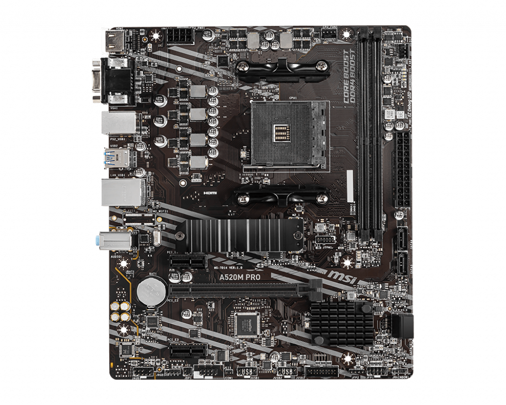MSI A520M PRO mATX Socket AM4 AMD A520