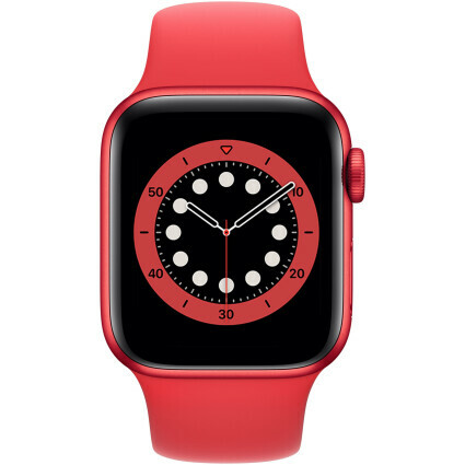 Apple Watch Series 6 GPS 40mm Red Aluminum Case with Red Sport Band / Red