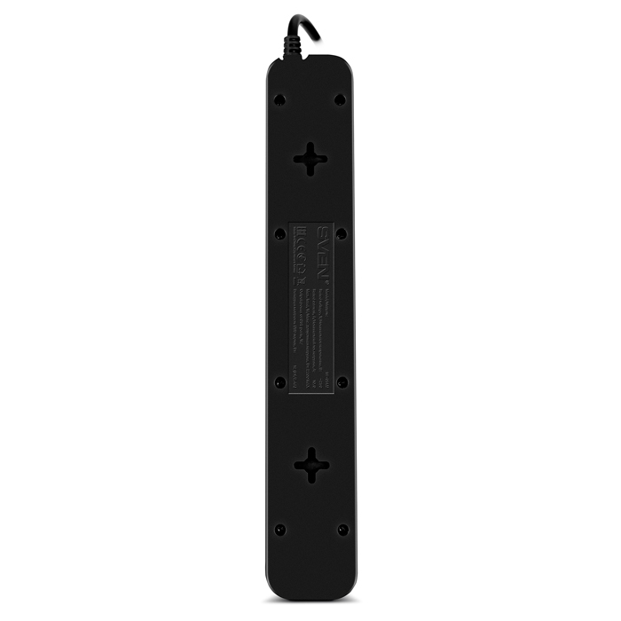 Sven SF-05LU  2 USB 3.0m Surge Protector / Black