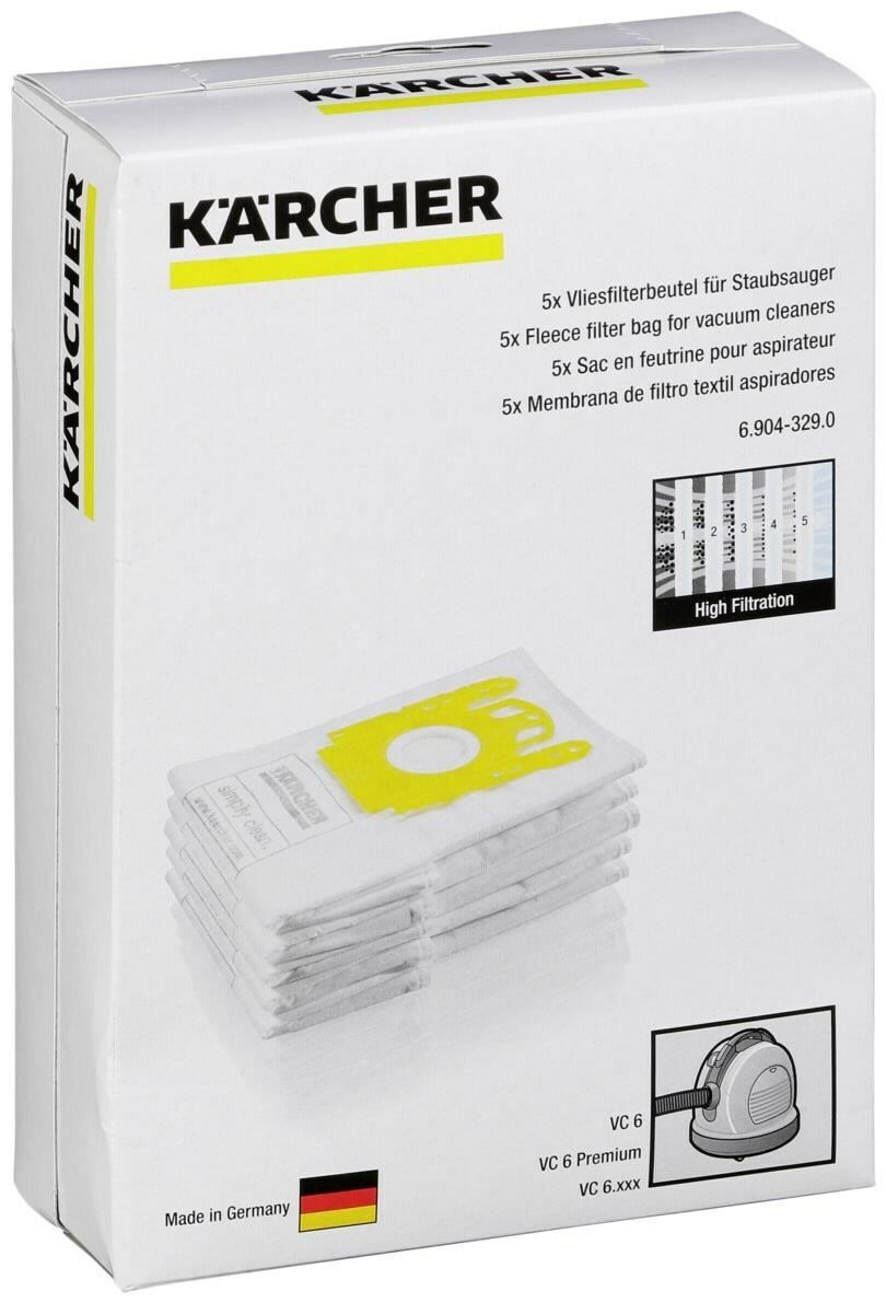 KARCHER Fleece for VC 6xxx / 6.904-329.0 / if buy 5 Bags = 1 Filter BONUS