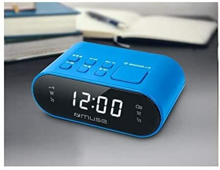 MUSE M-10 / Dual Alarm Clock Radio / Blue