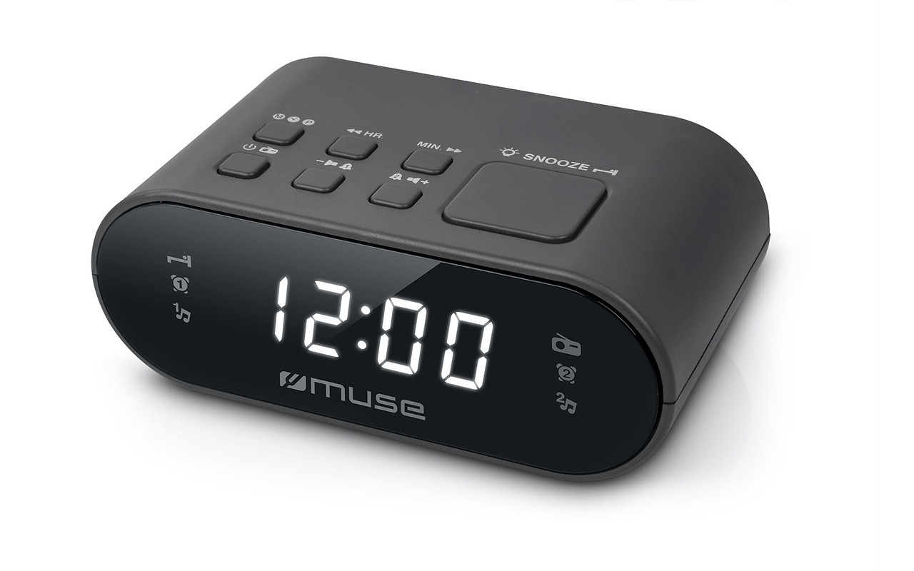 MUSE M-10 / Dual Alarm Clock Radio / Black