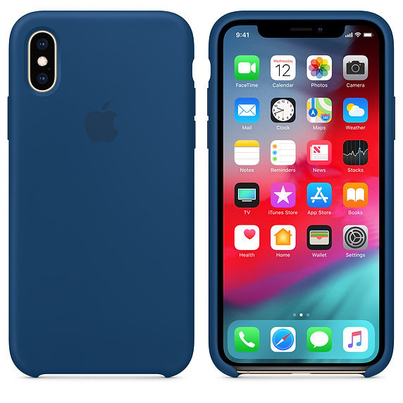 Apple Original iPhone XS Silicone Case / Blue