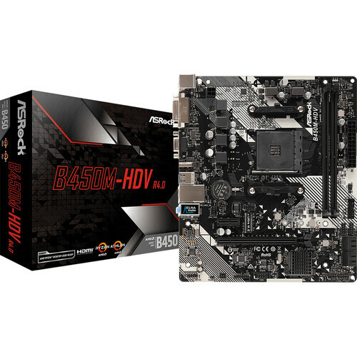ASRock B450M-HDV R4.0 / mATX AM4 DDR4