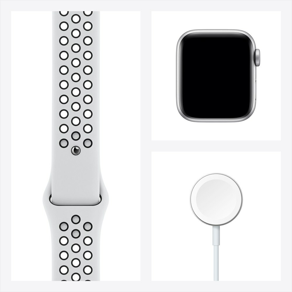 Apple Watch Nike Series 6 GPS 40mm Silver Aluminium Case with Black Nike Sport Band /