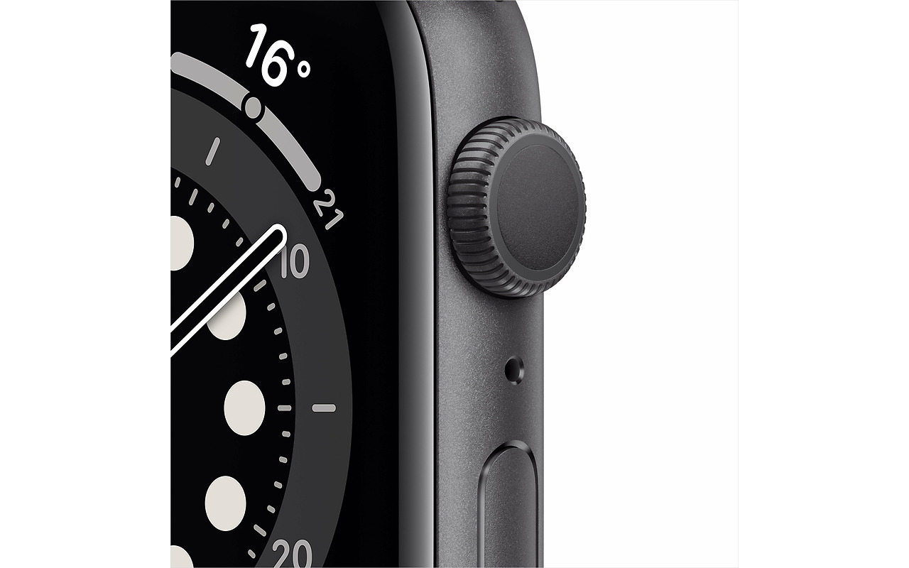 Apple Watch Series 6 GPS 40mm Space Gray Aluminum Case with Black Sport Band /