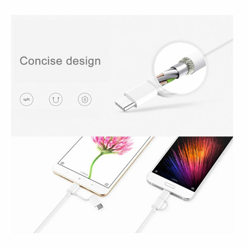Xiaomi Mi Cable 2-in-1 USB 100cm / White