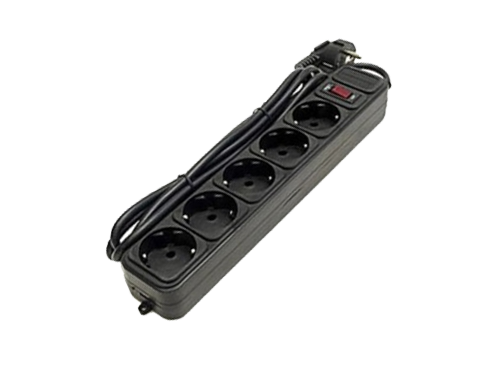 UltraPower UP3-B-15PPB Surge Protector 5 Sockets 4.5m / Black