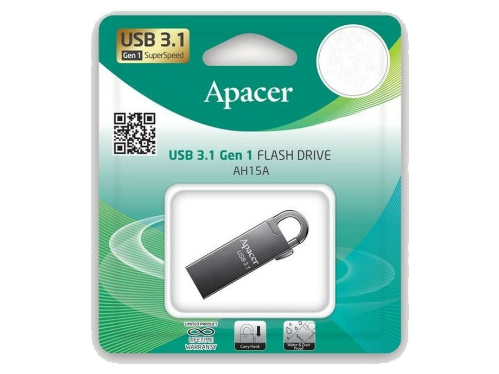 Apacer AH15A 128GB USB3.1 Flash Drive AP128GAH15AA-1 / Grey