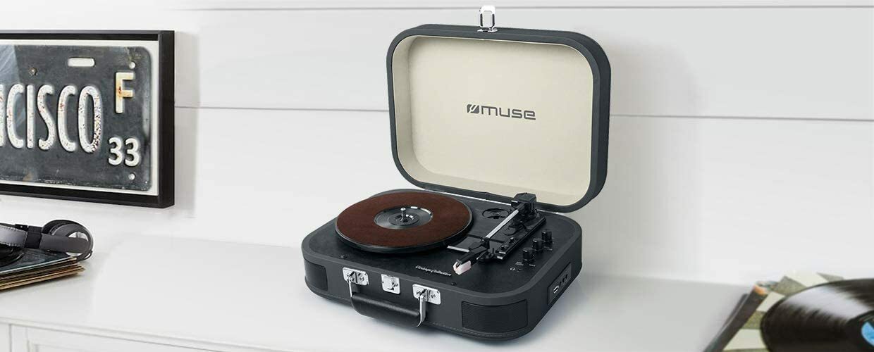 MUSE MT-201 DG Vinyl Audio System / Black