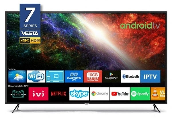 VESTA LD60E7205 / 60" 4K UHD Smart TV  Android TV 9.0 /