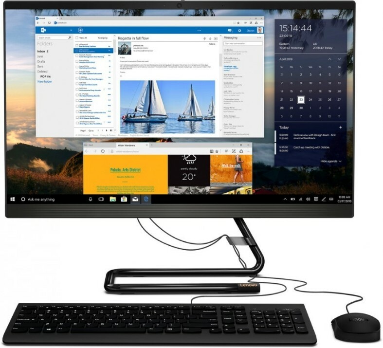Lenovo IdeaCentre 3 22IMB05 / 21.5" FullHD / Intel Core i3-10100T / 8GB DDR4 / 256GB NVMe / No OS / Black