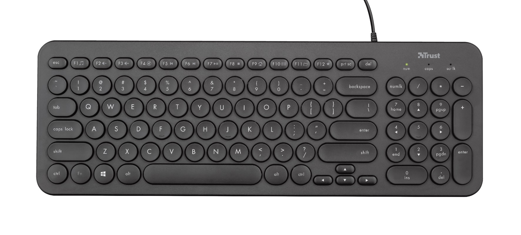 Trust Muto Silent Multimedia Keyboard /