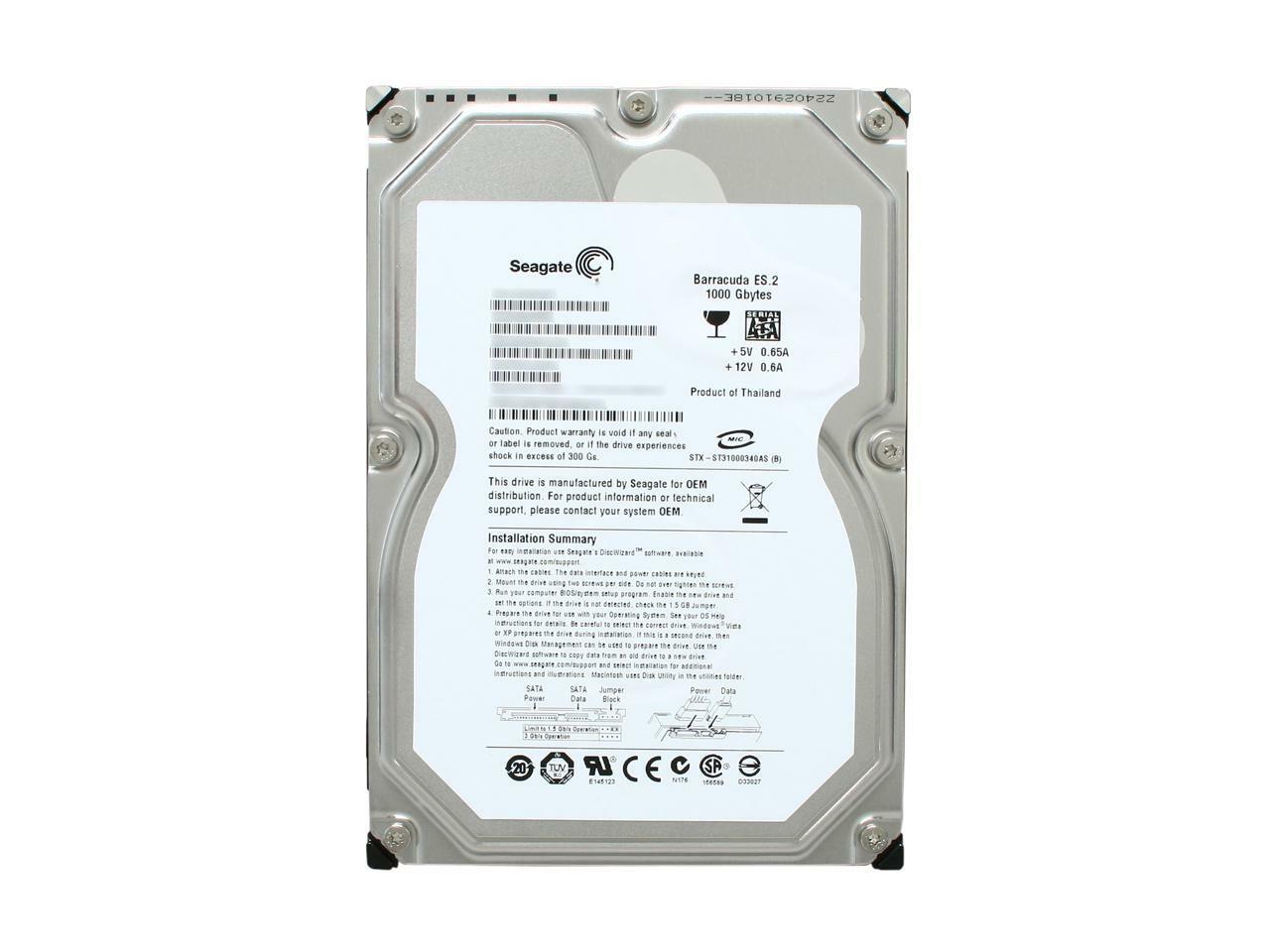 Seagate Server Barracuda ES.2 ST31000340NS / 3.5" HDD 1.0TB /