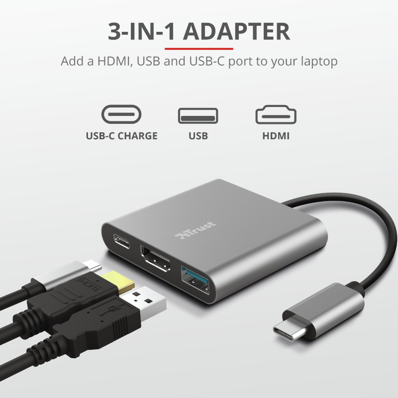 Trust Dalyx 3-in-1 Multiport USB-C Adapter /