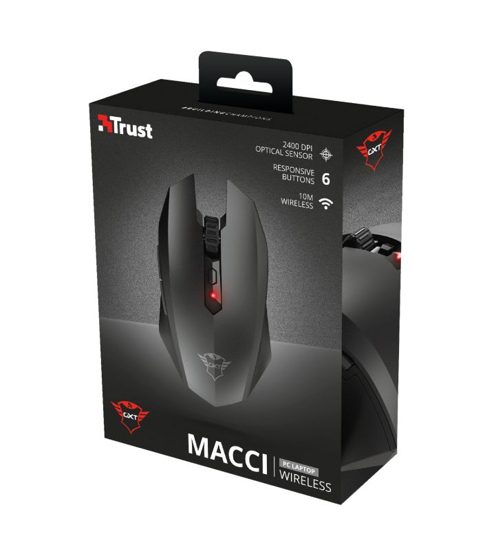 Trust Gaming Mouse GXT 115 Macci Wireless / Black