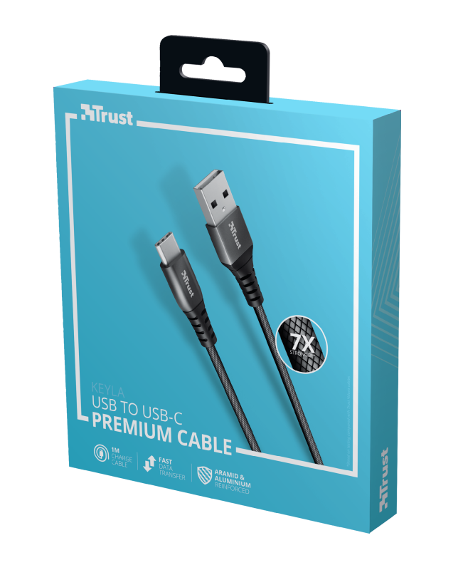 Trust Keyla Extra-Strong USB To USB-C Cable 1m /