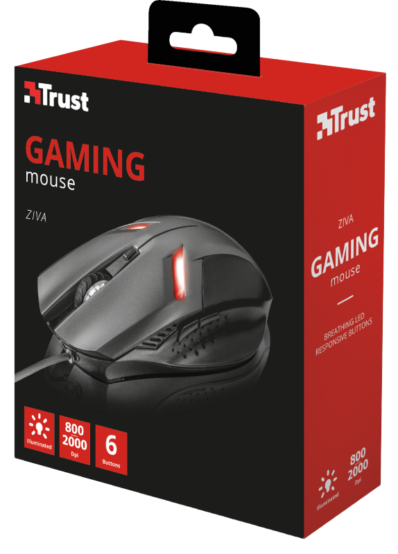 Trust Ziva Gaming Mouse / Black