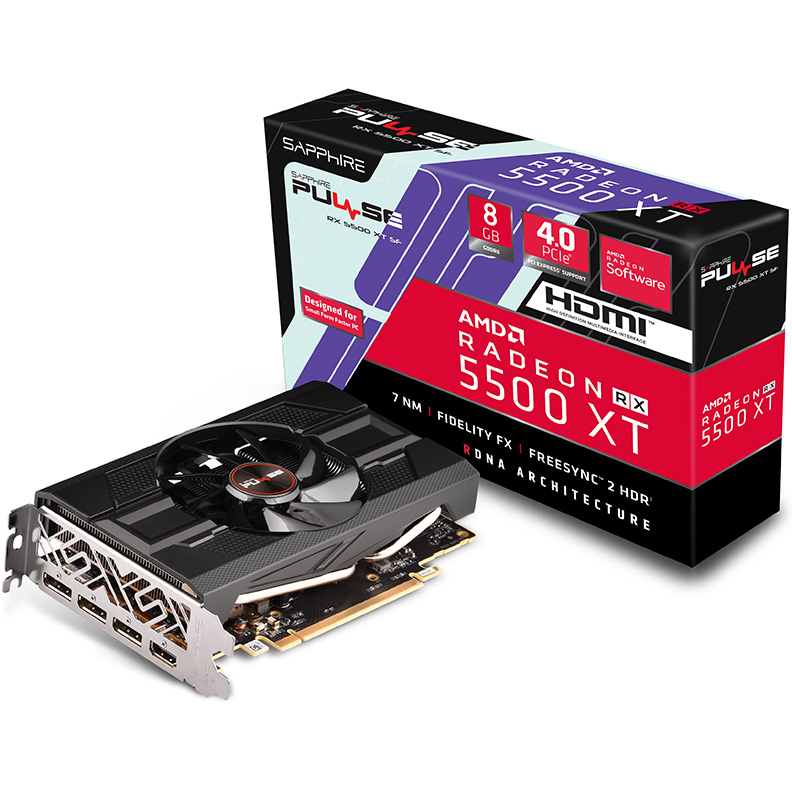 Sapphire PULSE Radeon RX 5500 XT SF 8GB GDDR6 128Bit / 11295-08-20G