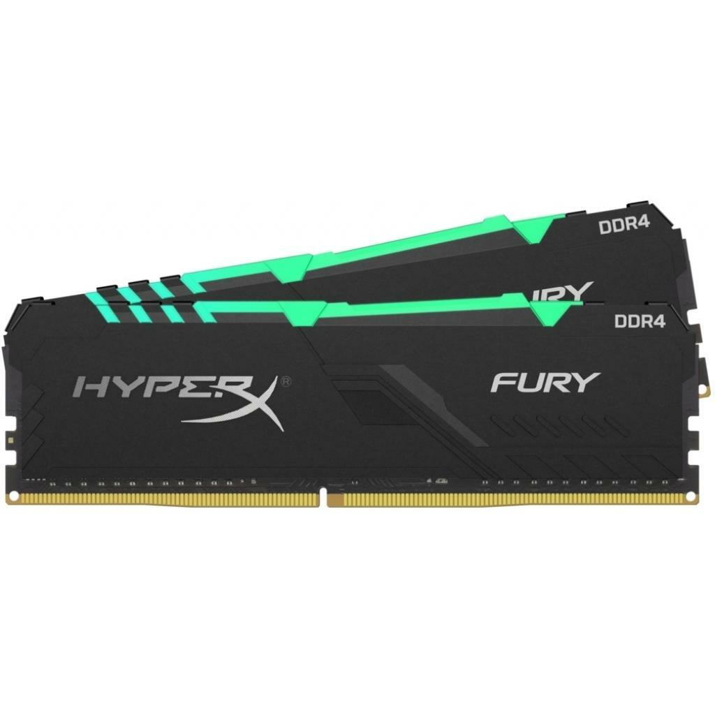 KIT RAM Kingston HyperX FURY RGB HX426C16FB3AK2/64 / 2x32GB / DDR4 / 2666 / PC21300 / CL16 / 1.2V /