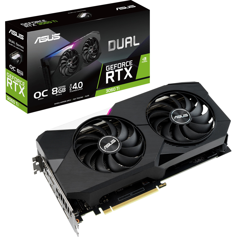 ASUS GeForce RTX3060TI 8GB GDDR6 Dual OC 256bit / DUAL-RTX3060TI-O8G