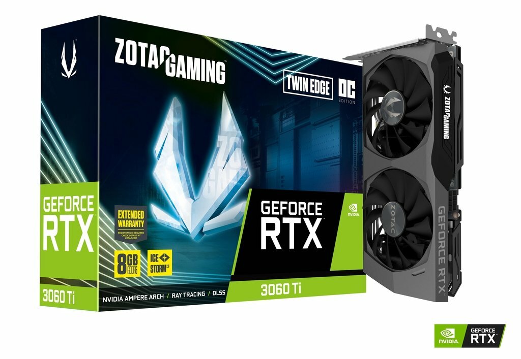 ZOTAC GeForce RTX 3060 Ti Twin Edge OC 8GB GDDR6 256bit / ZT-A30610H-10M