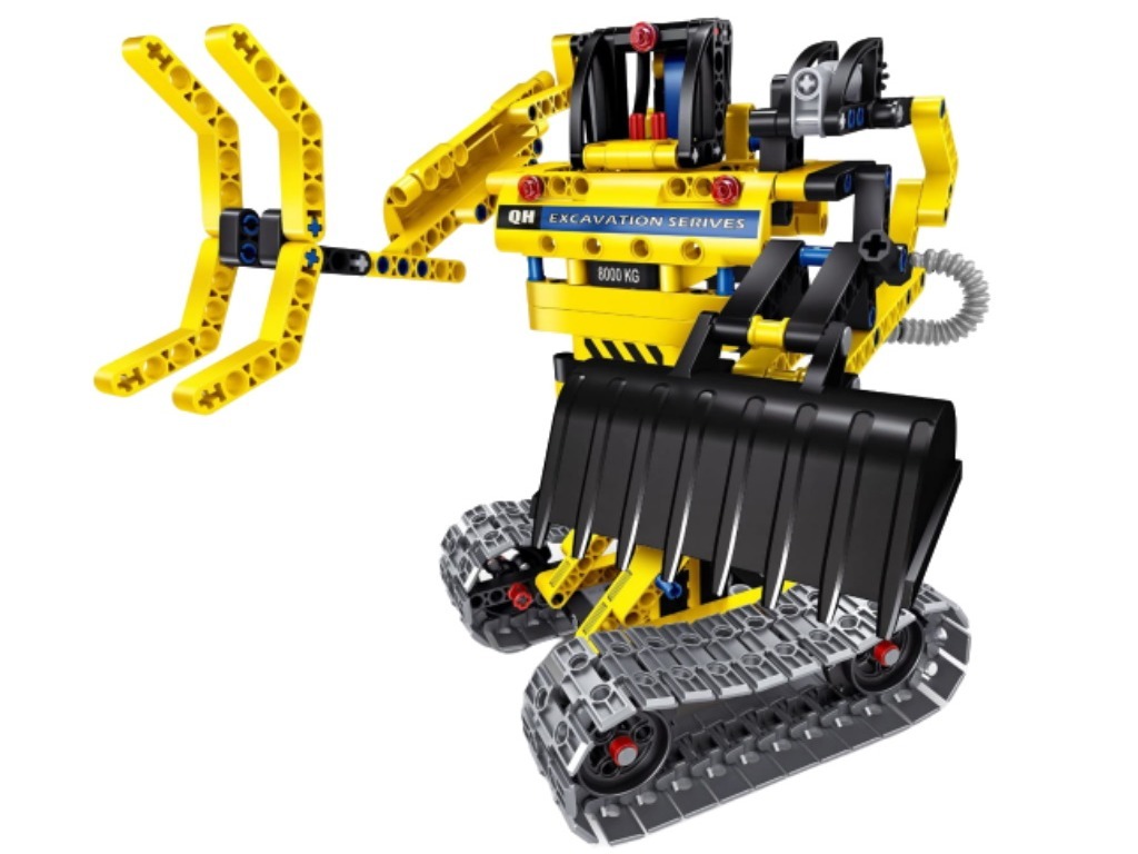 XTech 6801 Bricks: 2in1 Construction Excavator & Robot