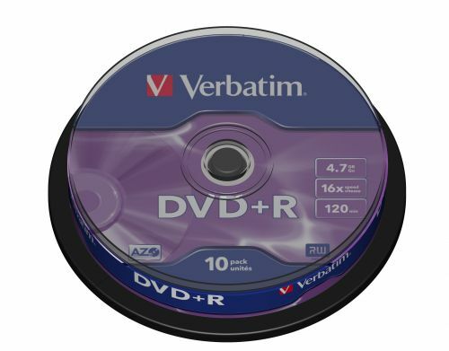 Verbatim DataLifePlus DVD+R AZO 4.7GB 16X MATT SILVER SURFACE x10 / 43498