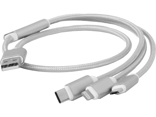 Cablexpert CC-USB2-AM31-1M-S Cable 3-in-1 / Silver