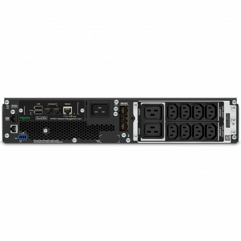 APC Smart-UPS RM SRT 3000VA / 2700Watts / LCD / Network Card / SRT3000RMXLI-NC / Black